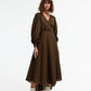 Kinney Arlo Wrap Dress in Chocolate Gingham - the tartan fox