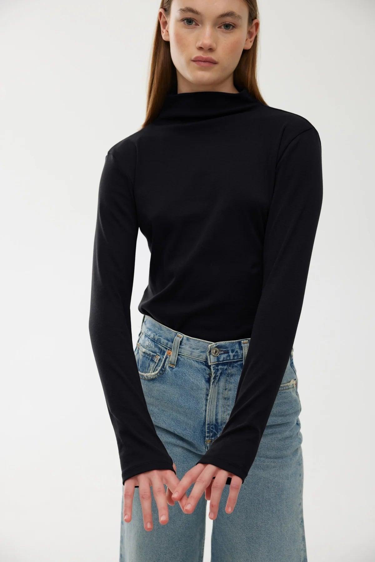 Kinney Fleur Top in Black - the tartan fox