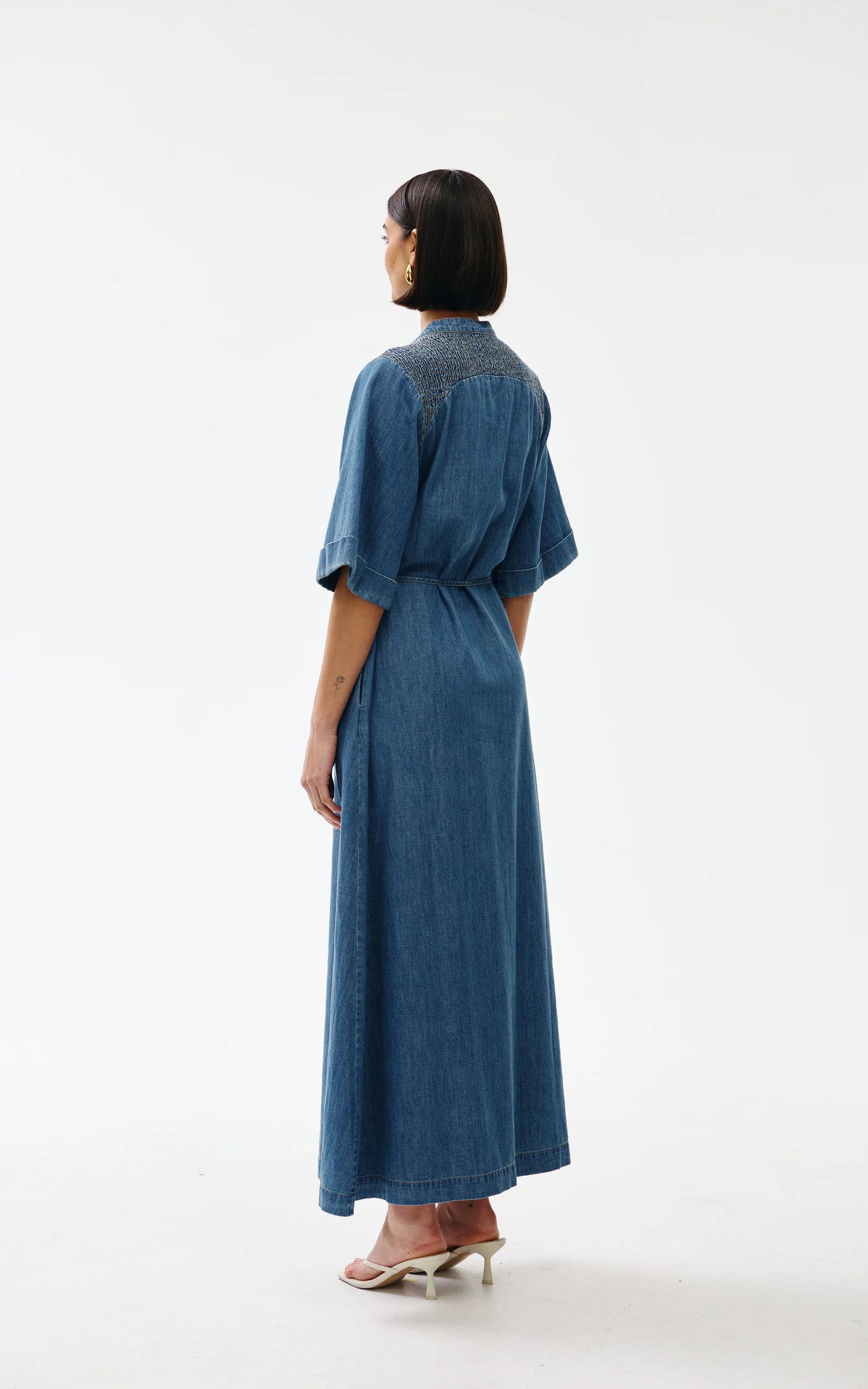 Kinney Gigi Dress Denim - the tartan fox