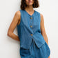 Kinney Juniper Shorts Denim - the tartan fox