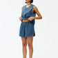 Kinney Juniper Shorts Denim - the tartan fox