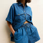 Kinney Juniper Shorts Denim - the tartan fox