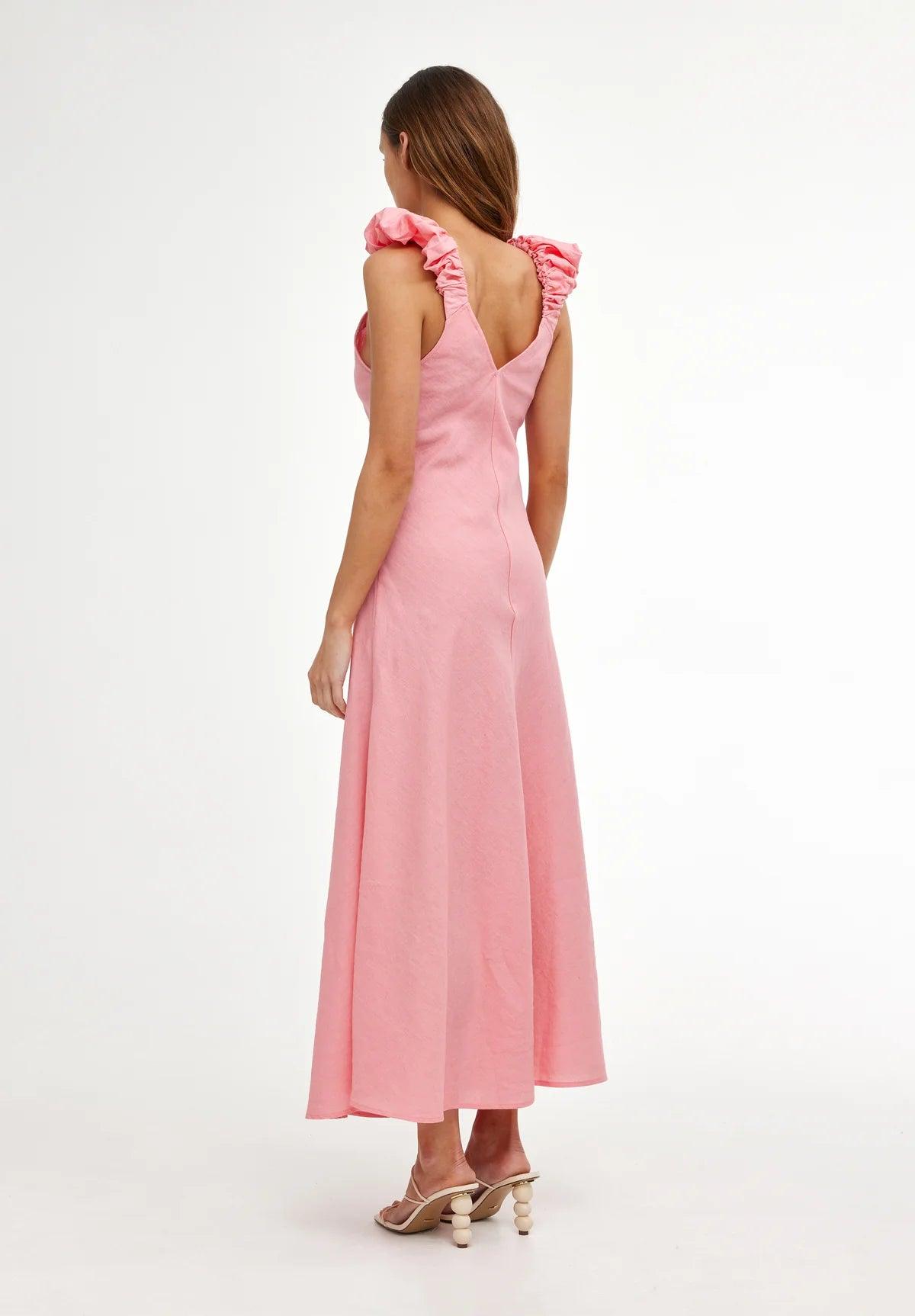 Kinney Paloma Dress in Coral Pink - the tartan fox