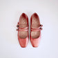 KMB Metallic Leather Ballet Flat in Rust - the tartan fox