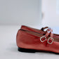 KMB Metallic Leather Ballet Flat in Rust - the tartan fox