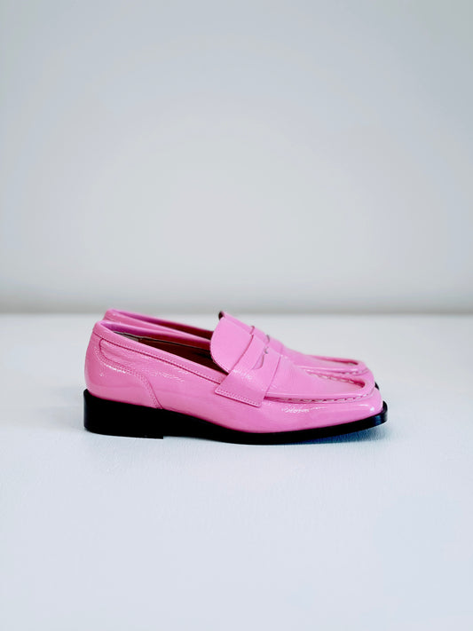 KMB Patent Loafer in Rose - the tartan fox