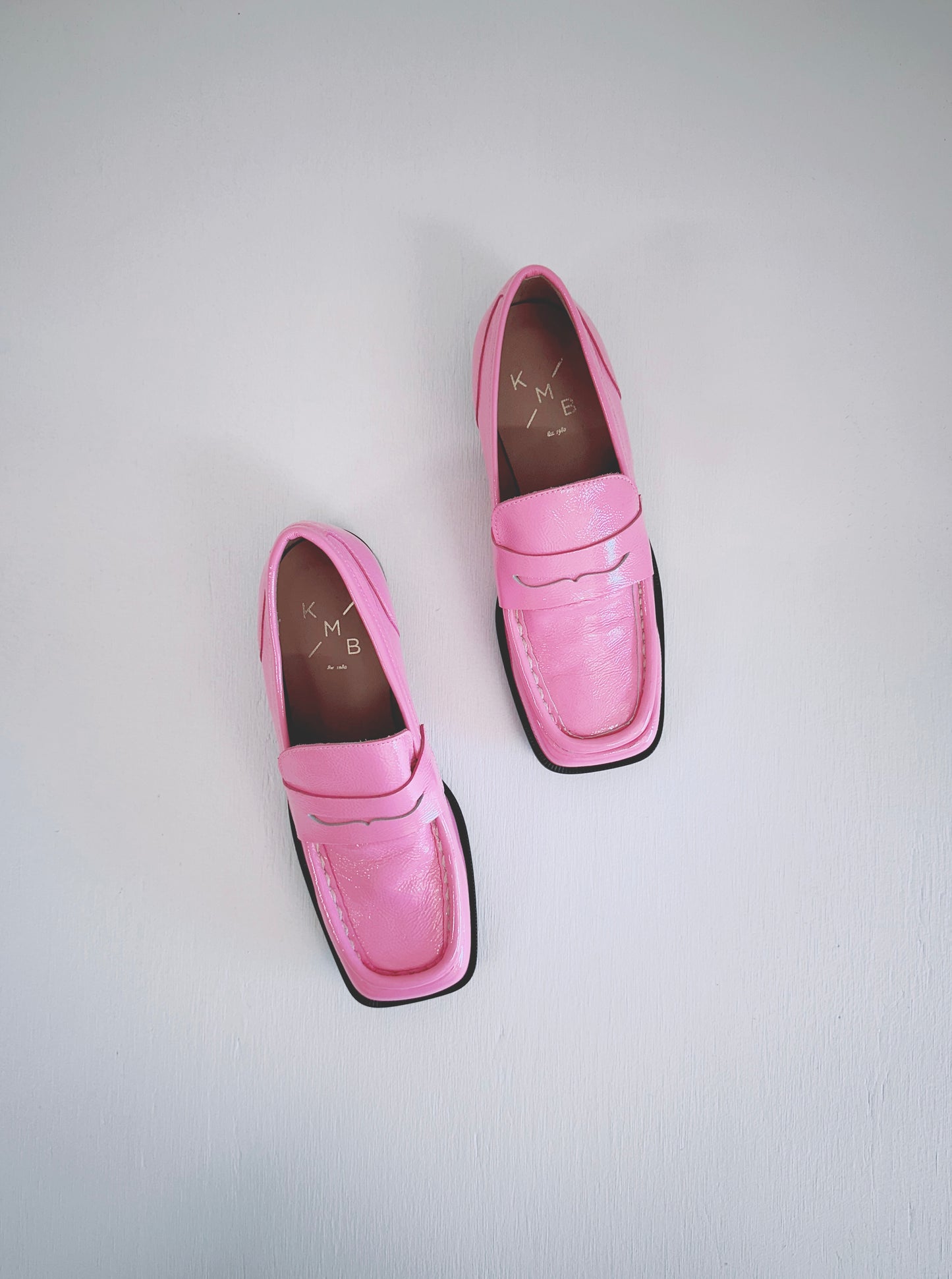 KMB Patent Loafer in Rose - the tartan fox