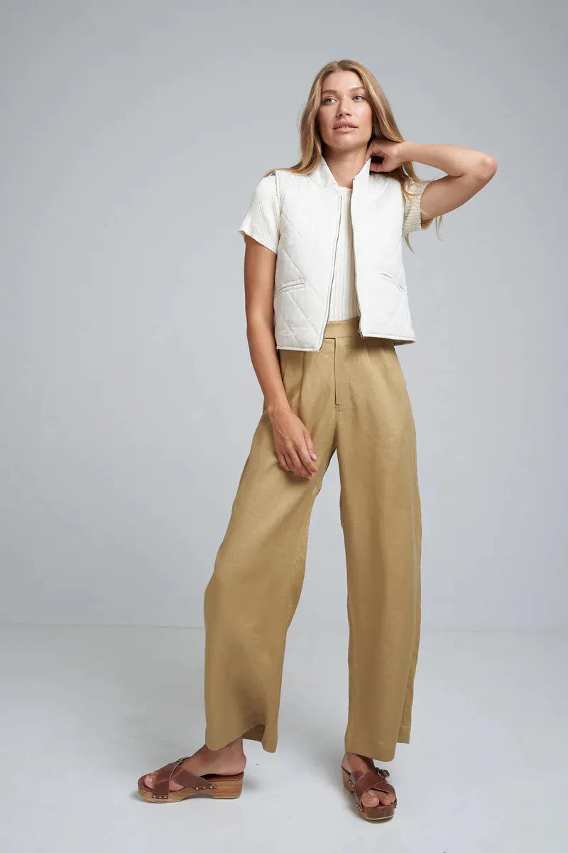 Lilya Day Linen Pant in Mustard - the tartan fox