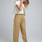 Lilya Day Linen Pant in Mustard - the tartan fox