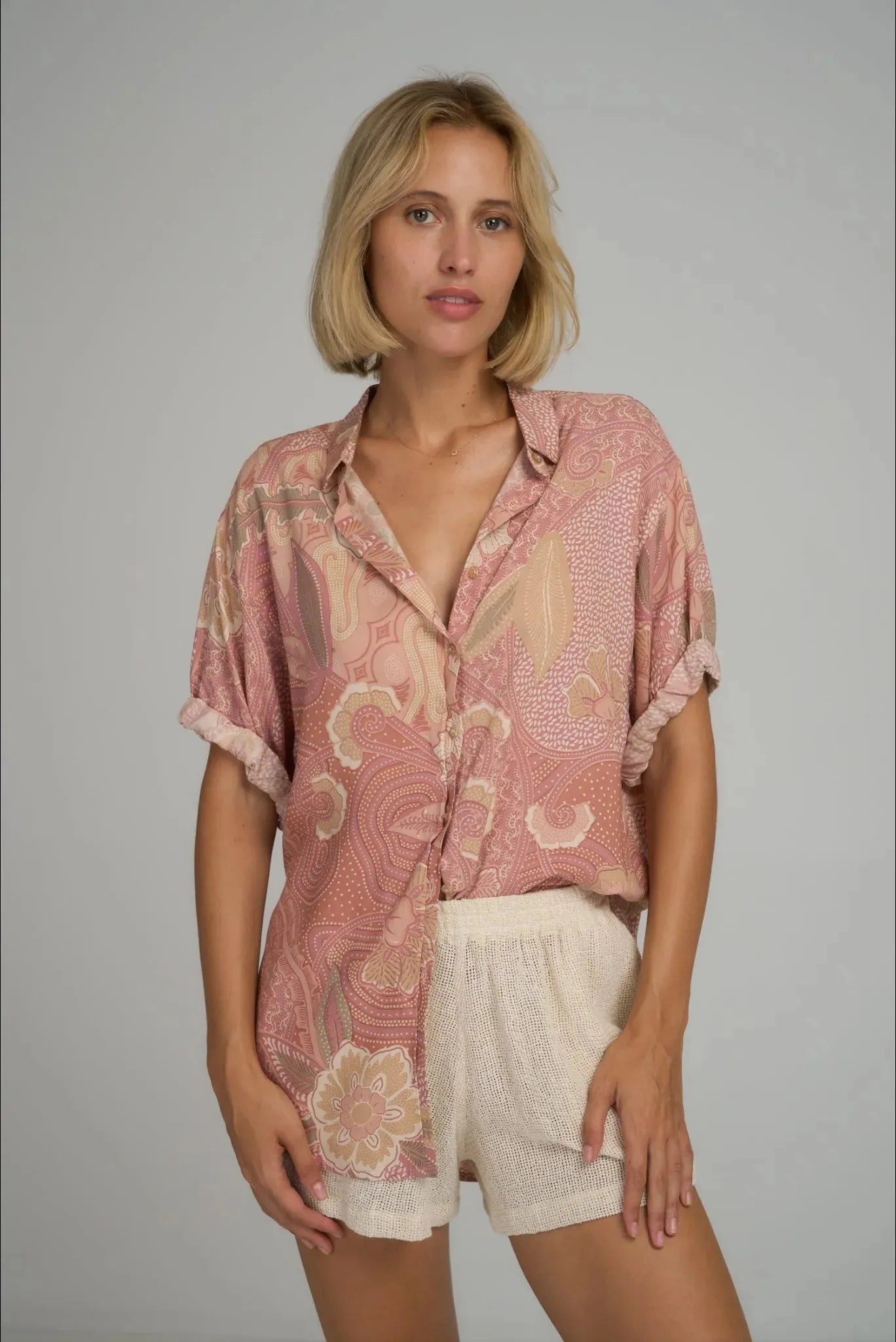 Lilya Hutton Shirt in Batik Rose - the tartan fox