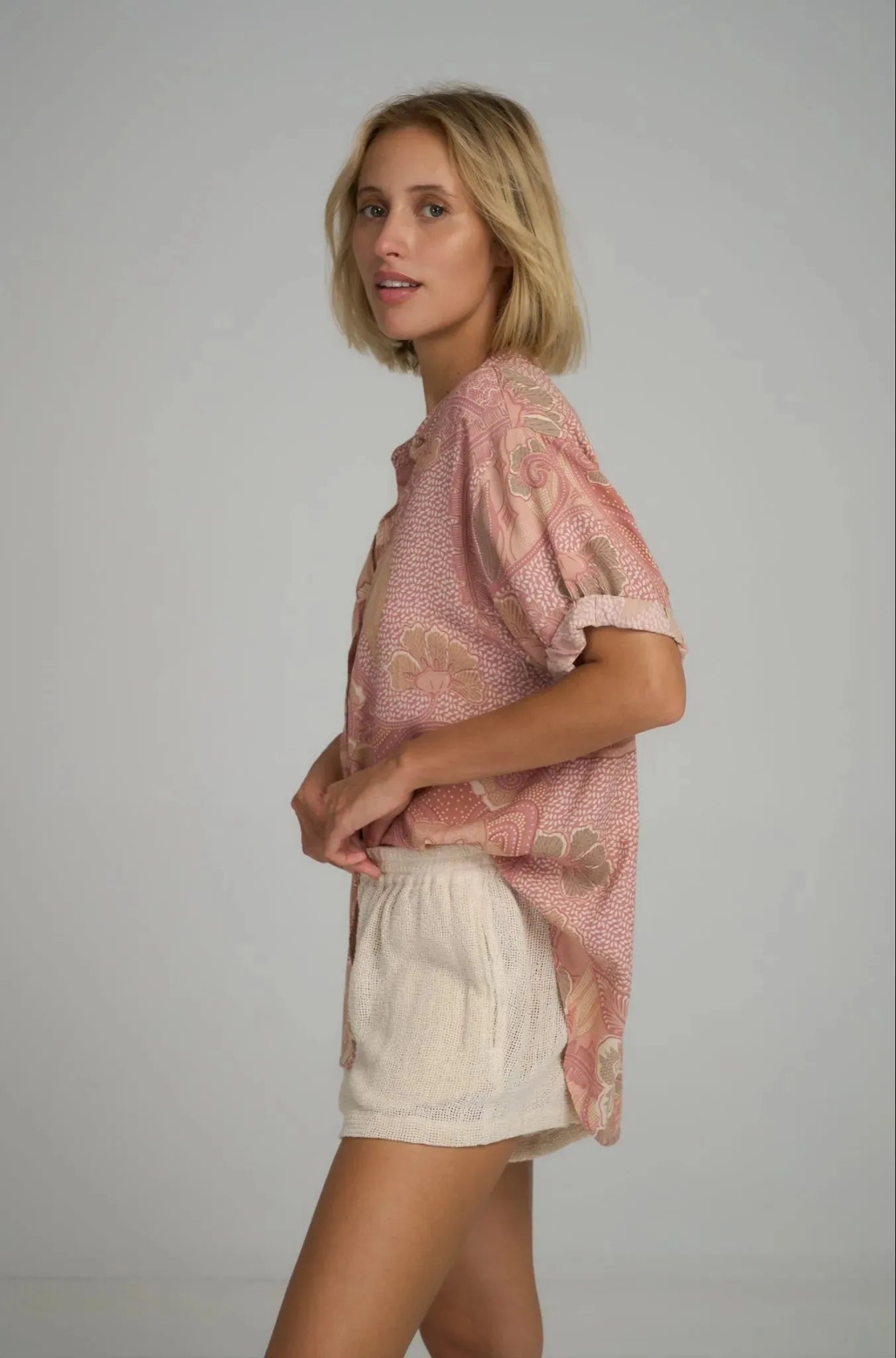 Lilya Hutton Shirt in Batik Rose - the tartan fox