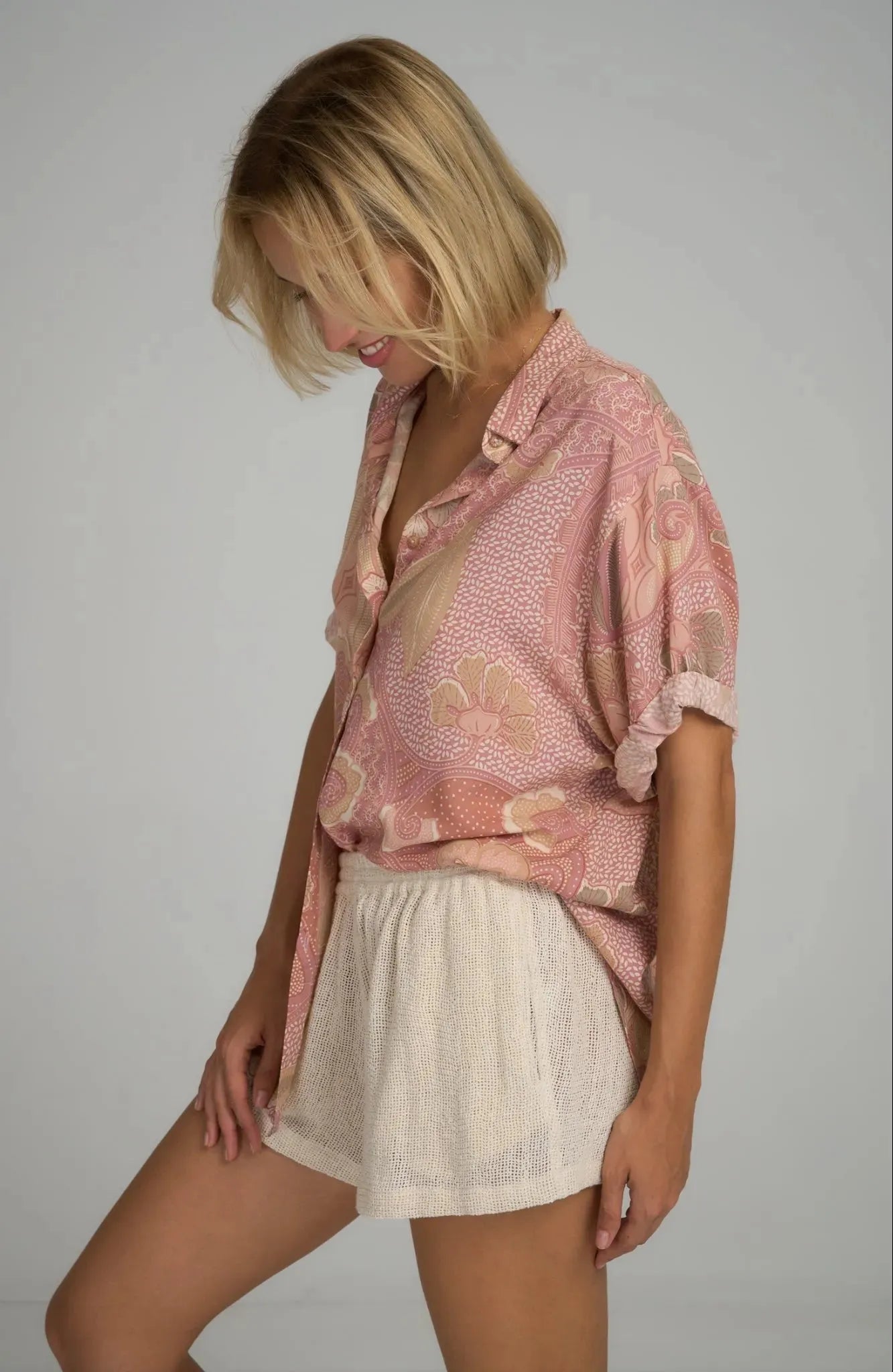 Lilya Hutton Shirt in Batik Rose - the tartan fox