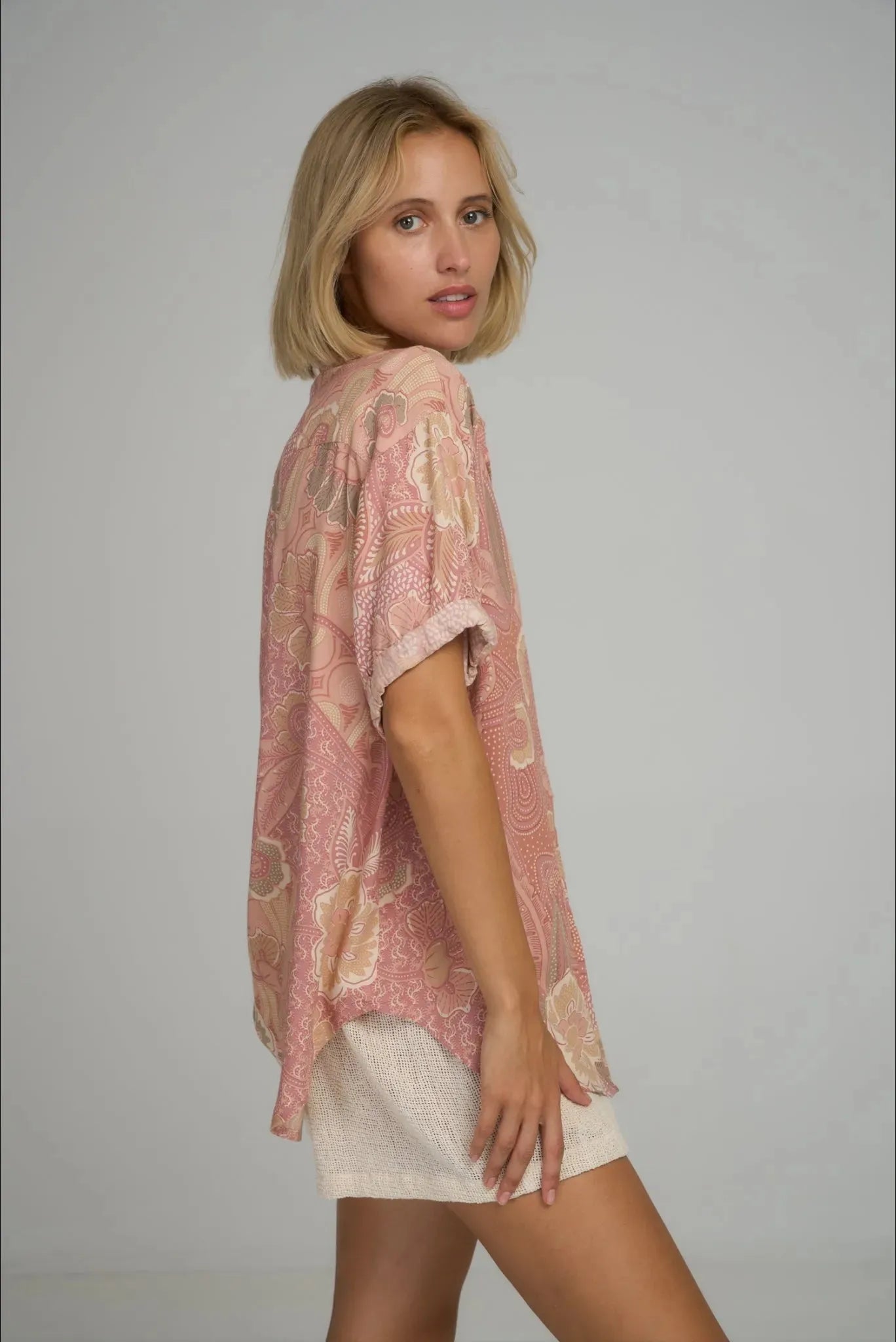 Lilya Hutton Shirt in Batik Rose - the tartan fox