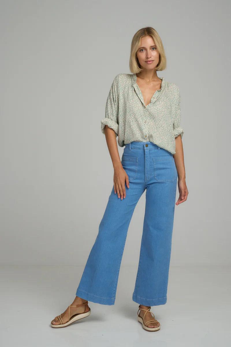 Lilya Molly Denim Jean in Milky Blue - the tartan fox