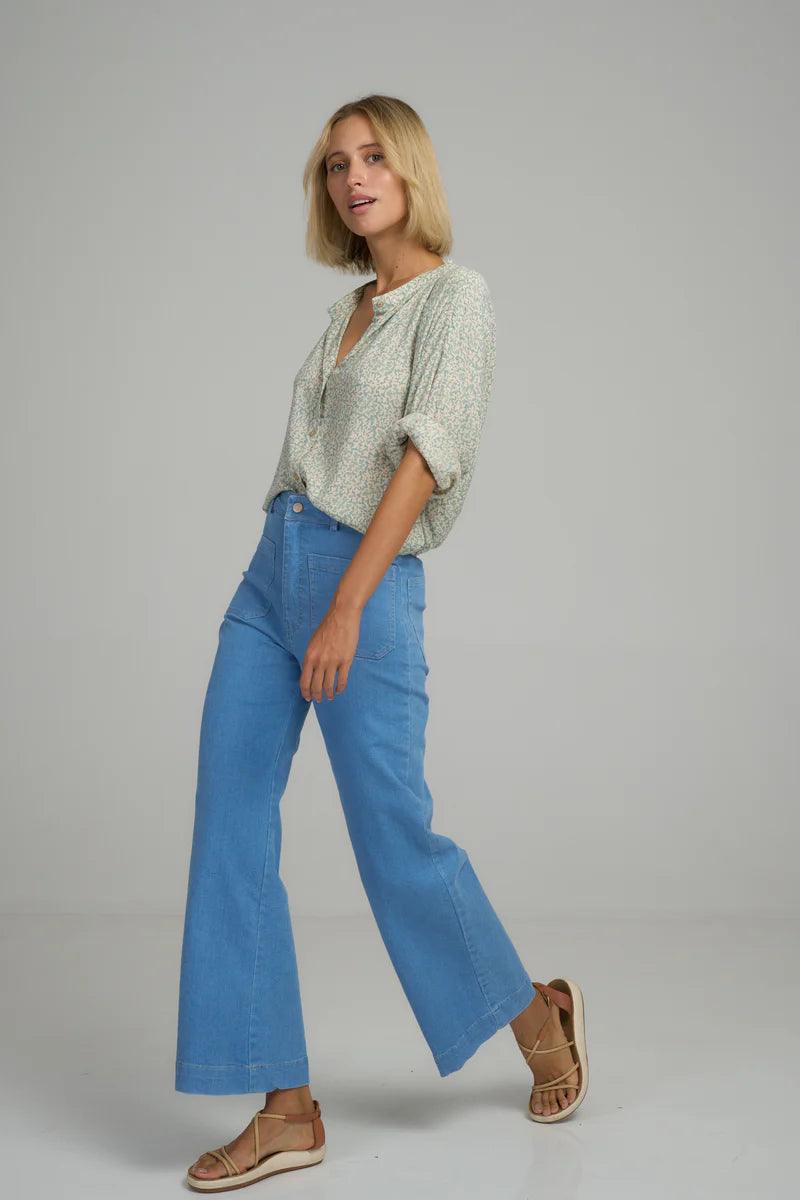 Lilya Molly Denim Jean in Milky Blue - the tartan fox