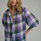 Lilya Newport Top in Hampshire Check Purple - the tartan fox