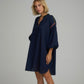 Lilya Ordu Trim Dress in Navy Blue with Mix Crochet - the tartan fox