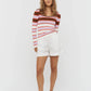 LMND Amelia Striped Long Sleeve Top in Sepia/Violet/Solar - the tartan fox