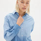 LMND Chiara Dip Dyed Shirt in Powder Blue - the tartan fox