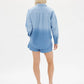 LMND Chiara Dip Dyed Shirt in Powder Blue - the tartan fox