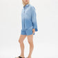 LMND Chiara Dip Dyed Shirt in Powder Blue - the tartan fox