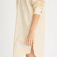 LMND Chiara Midi Dress in Straw/Fudge/White Stripe