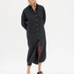 LMND Chiara Shirt Dress Maxi in Black - the tartan fox