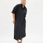 LMND Chiara Shirt Dress Maxi in Black - the tartan fox