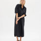 LMND Chiara Shirt Dress Maxi in Black - the tartan fox