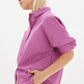 LMND Chiara Shirt Mid Length in Fuschia and White Stripe - the tartan fox