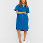 LMND Chiara Short Sleeve Shirt Dress in Electric Blue - the tartan fox