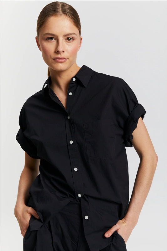 LMND Chiara Short Sleeve Shirt in Black