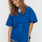 LMND Chiara Short Sleeve Shirt in Electric Indigo - the tartan fox