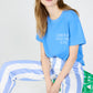 LMND Good Times Club T-Shirt in Ink Blue / Off White - the tartan fox