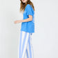LMND Good Times Club T-Shirt in Ink Blue / Off White - the tartan fox