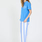 LMND Good Times Club T-Shirt in Ink Blue / Off White - the tartan fox