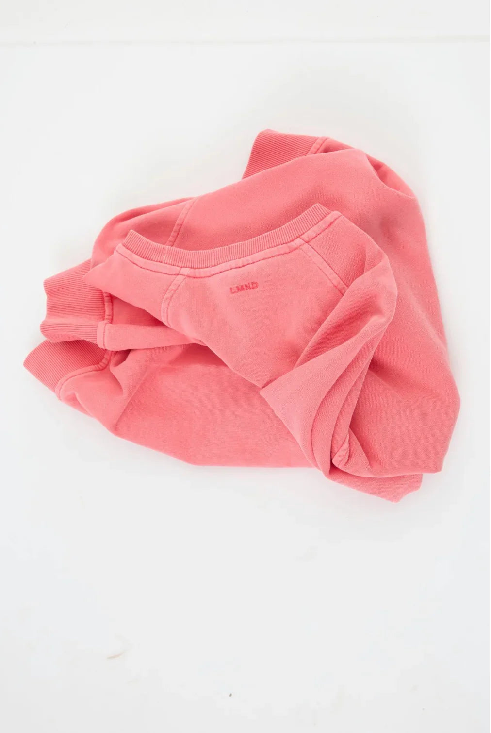 Pink LMND sweatshirt, women's fashion, soft cotton crewneck, casual style