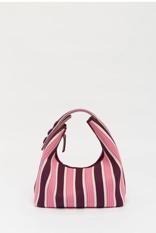 LMND Lilo Mini Bag in Fig/Plumeria Stripe