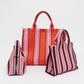 LMND Lilo Mini Bag in Fig/Plumeria Stripe