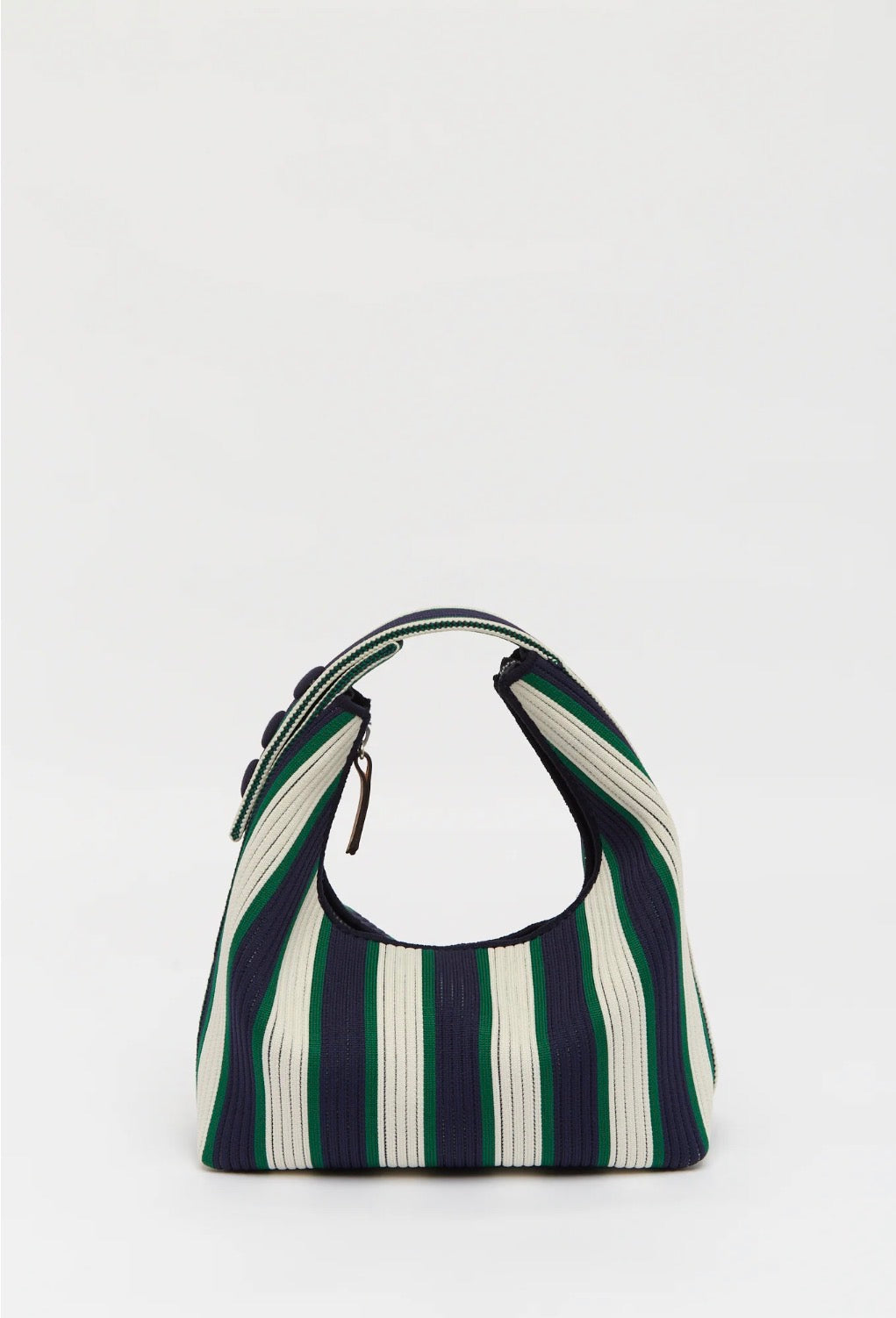 LMND Lilo Mini Bag in Navy/Verde Stripe