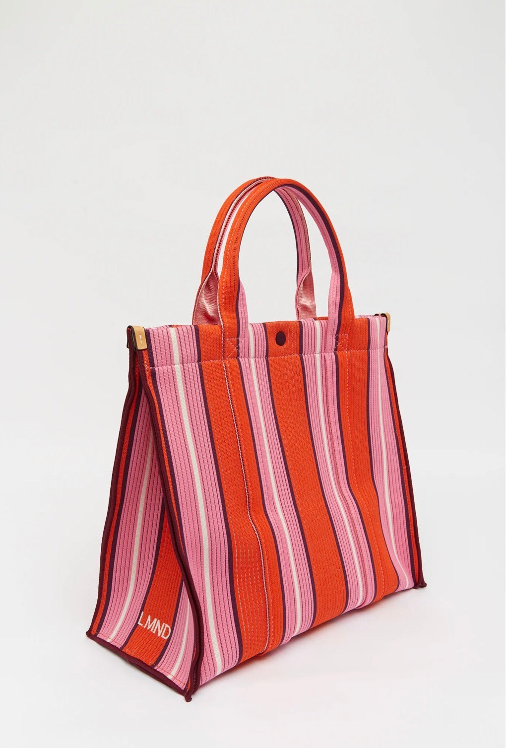LMND Rialto Large Tote in Mandarina/Plumeria/Fig Stripe