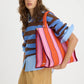LMND Rialto Large Tote in Mandarina/Plumeria/Fig Stripe
