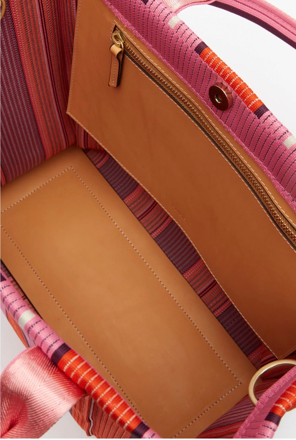 LMND Rialto Large Tote in Mandarina/Plumeria/Fig Stripe