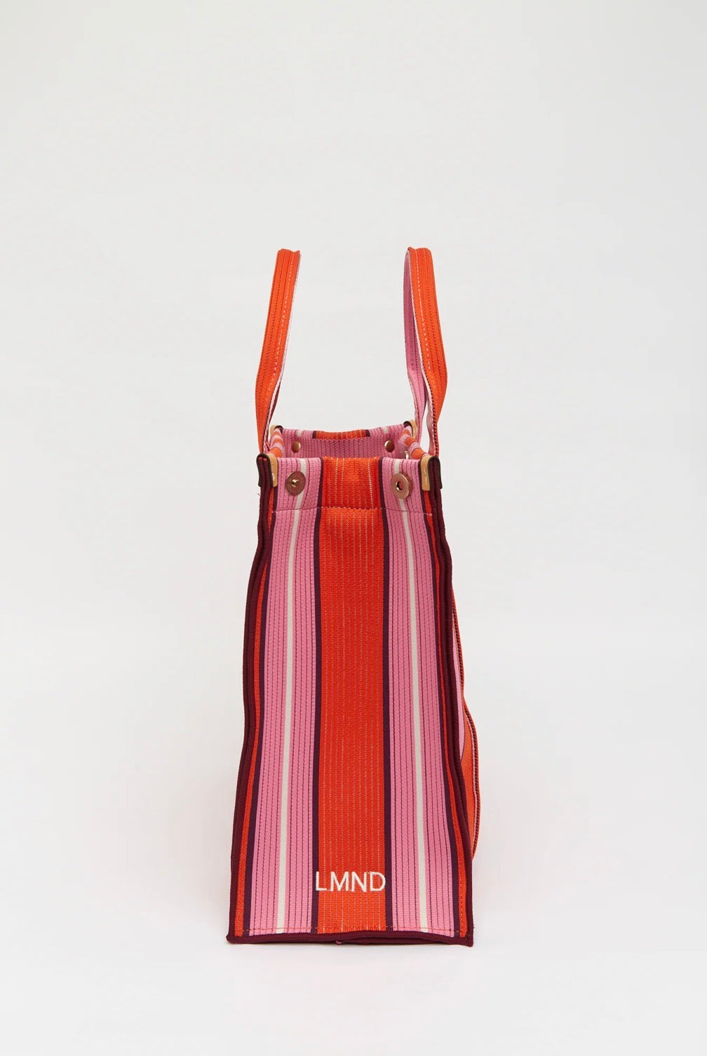 LMND Rialto Large Tote in Mandarina/Plumeria/Fig Stripe
