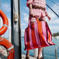 LMND Rialto Large Tote in Mandarina/Plumeria/Fig Stripe