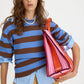 LMND Rialto Large Tote in Mandarina/Plumeria/Fig Stripe
