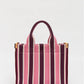 LMND Rialto Small Tote in Fig/Plumeria Stripe