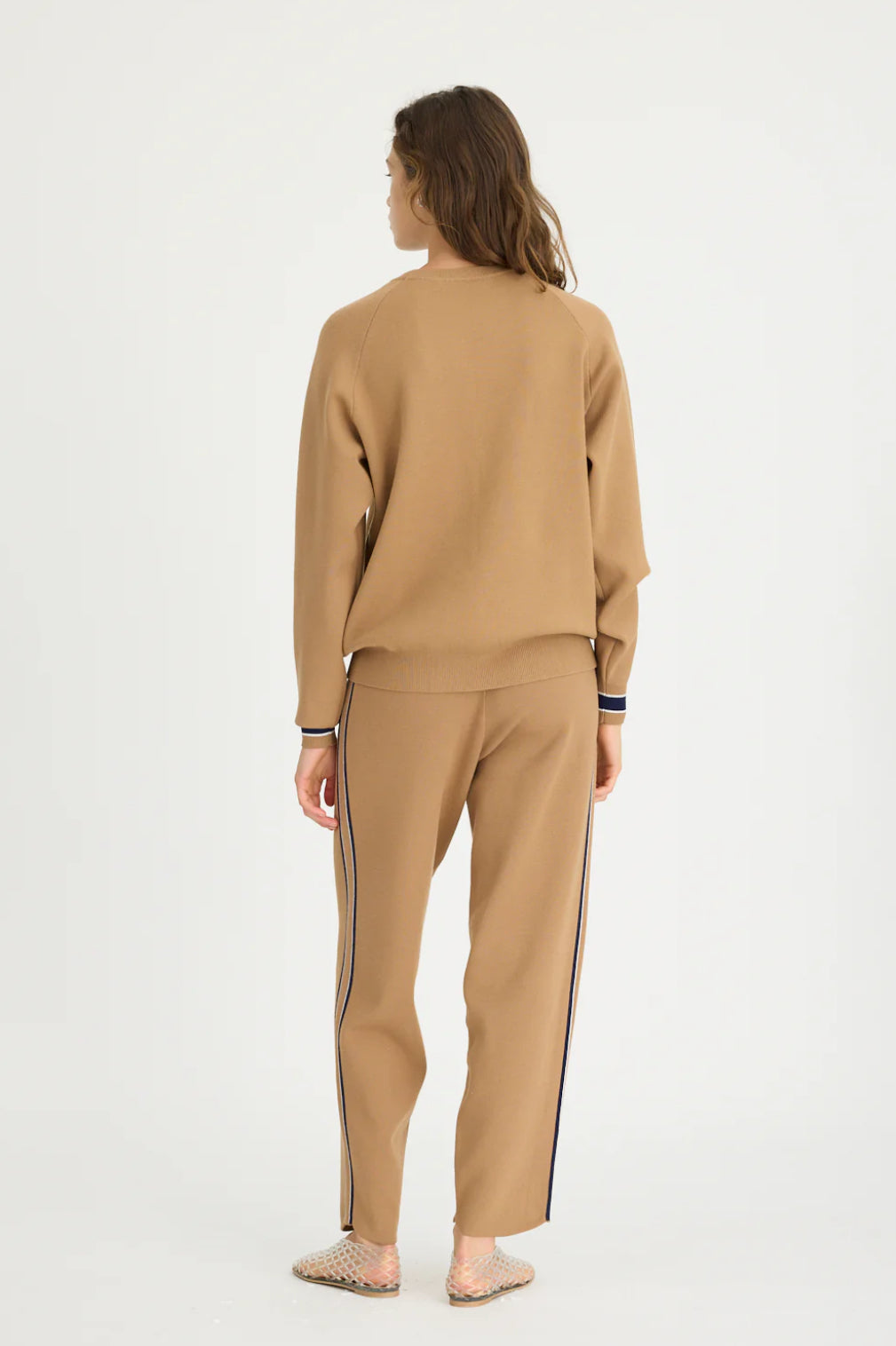 LMND WR Track Pant in Toffee/Navy/White - the tartan fox