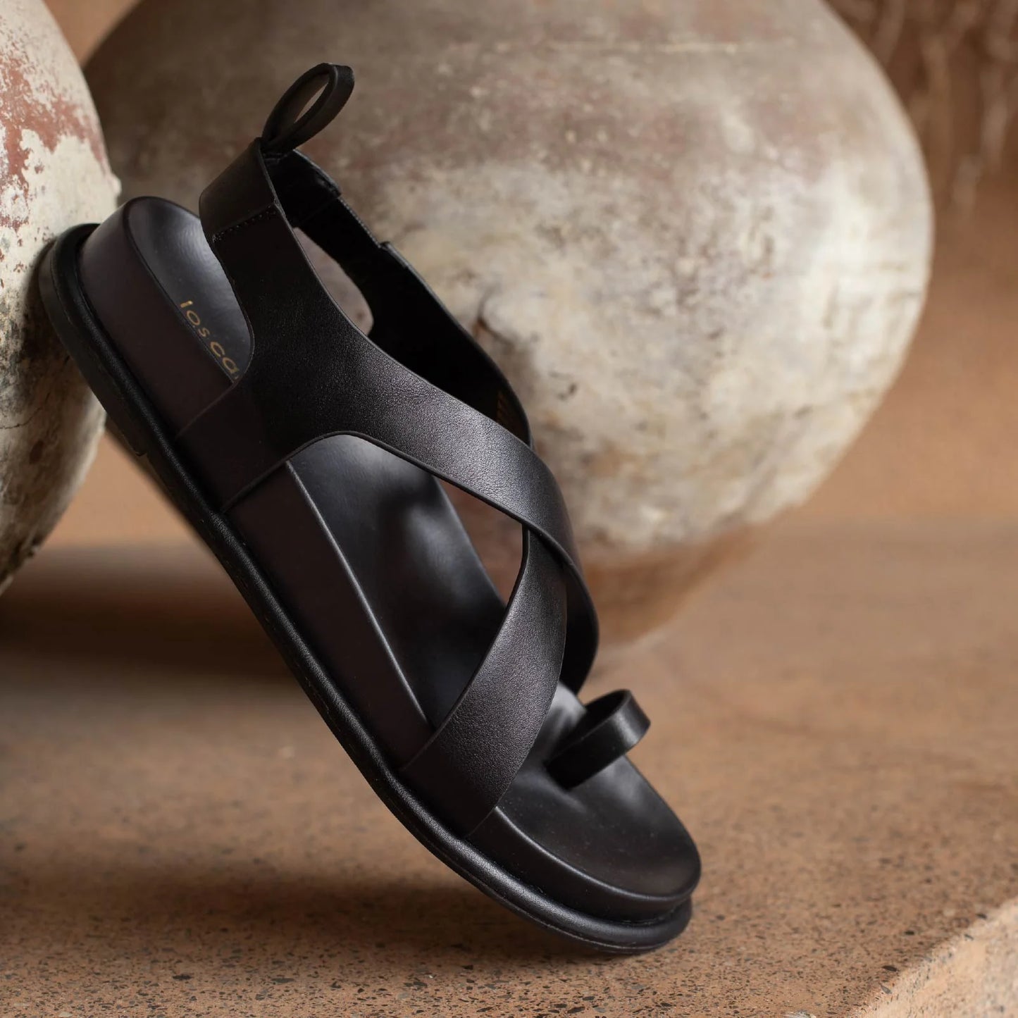 Los Cabos Valencia Sandal in Black