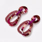 Martha Jean Emily Earrings in Red Velvet - the tartan fox